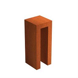 Corten Steel Tall Square U-Block