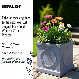 IDEALIST Windsor Light Stone Square Garden Planter