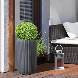 IDEALIST Lite Ribbed Cylinder Outdoor Planter