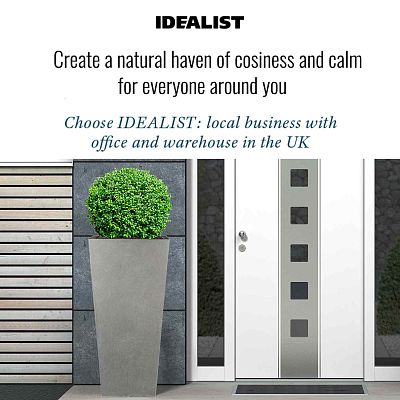 IDEALIST Lite Tall Tapered Contemporary Light Concrete Planter