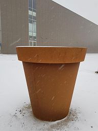 Celso Round Corten Steel Outdoor Planter