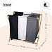 Froppi Collapsible Laundry Basket with Bamboo Frame Large Washing Hamper with 3 Compartments