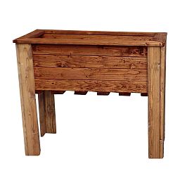 Rustic Scandinavian Redwood Raised Bed Outdoor Planter on Legs Made in UK by HORTICO