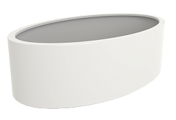 Polyester Ellipse Glossy Outdoor Fiberglass Round Planter