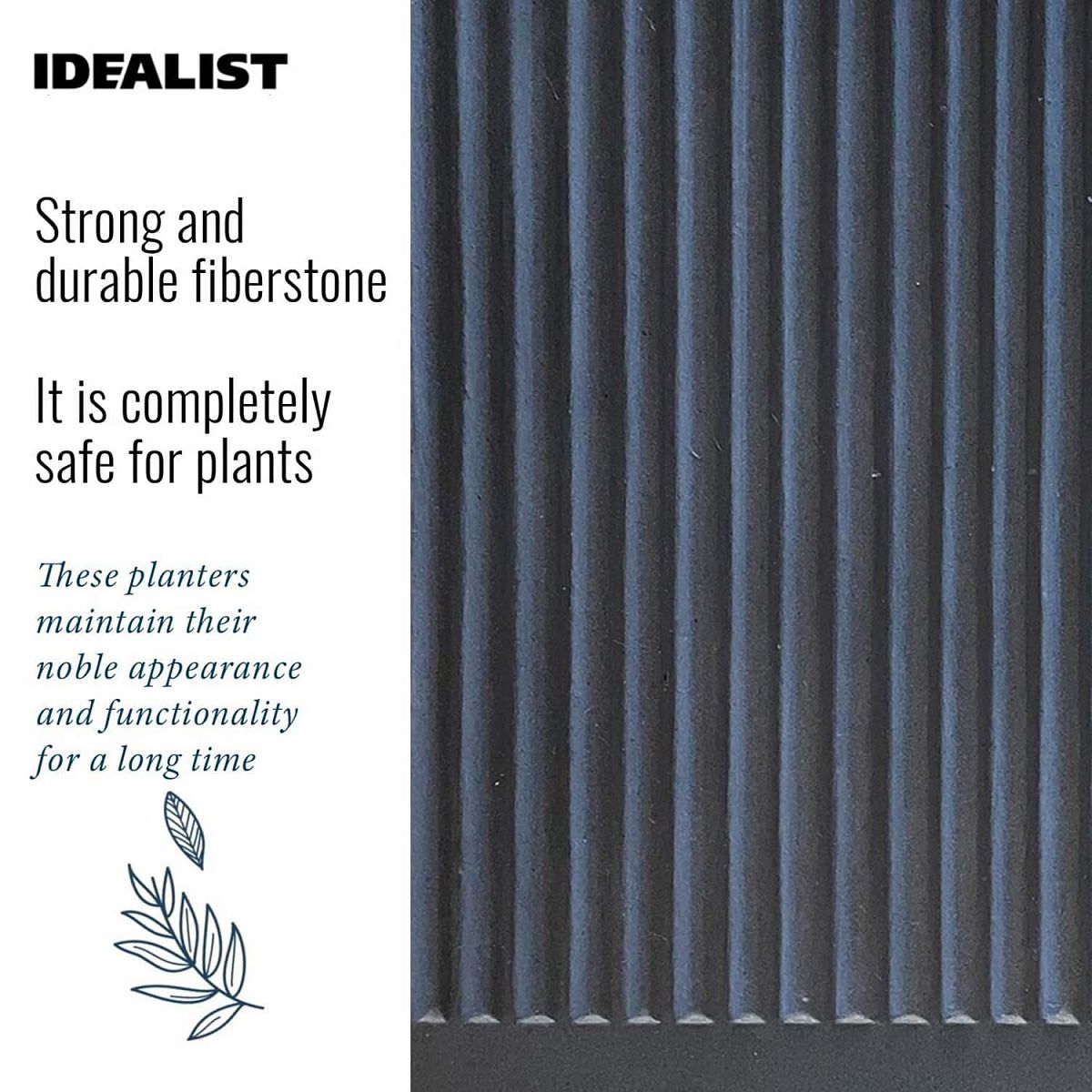 IDEALIST Lite Ribbed Square Outdoor Planter