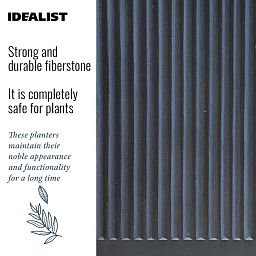 IDEALIST Lite Ribbed Square Outdoor Planter
