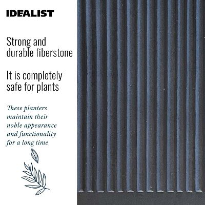 IDEALIST Lite Ribbed Square Outdoor Planter