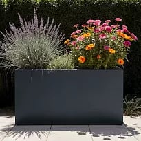 AXIS 120cm Large Trough, Tall Rectangular Fibreglass Planter for Outdo...