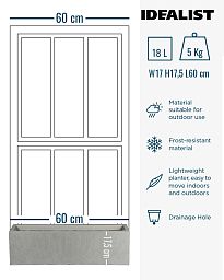 IDEALIST Lite Window Box Light Concrete Planter