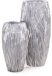 River Aluminium Round Tall Polystone Outdoor Planter
