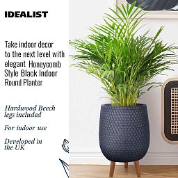 IDEALIST Lite Honeycomb Style Egg Planter on Legs, Round Pot Plant Stand Indoor