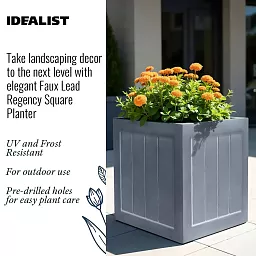 IDEALIST Regency Light Stone Square Garden Planter