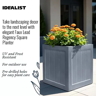 IDEALIST Regency Light Stone Square Garden Planter