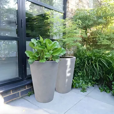 IDEALIST Lite Contemporary Round Light Concrete Planter