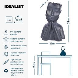IDEALIST Lite Oval Bust Face Plant Pot Indoor