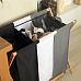 Froppi Collapsible Laundry Basket with Bamboo Frame Large Washing Hamper with 3 Compartments
