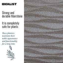 IDEALIST Lite Wave Style Table and Hanging Cylinder Round Plant Pot Dual Use Indoor Planter