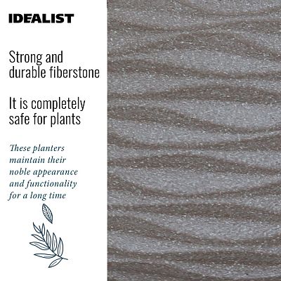 IDEALIST Lite Wave Style Table and Hanging Cylinder Round Plant Pot Dual Use Indoor Planter