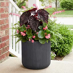 IDEALIST Lite Ribbed Round Outdoor Planter