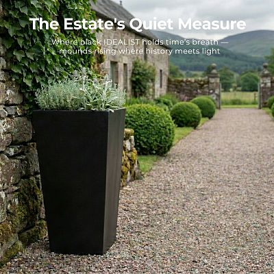 IDEALIST Lite Tall Tapered Contemporary Light Concrete Planter