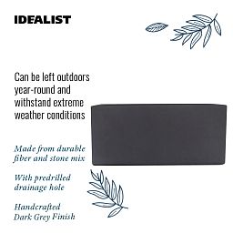 IDEALIST Lite Window Box Light Concrete Planter