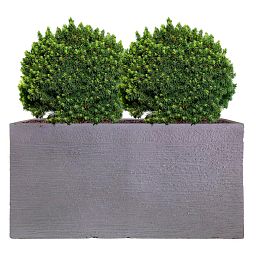 IDEALIST Lite Ribbed Light Concrete Trough Planter