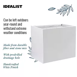 IDEALIST Lite Contemporary Light Concrete Trough Planter