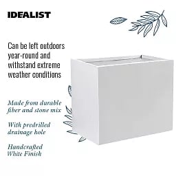 IDEALIST Lite Contemporary Light Concrete Trough Planter