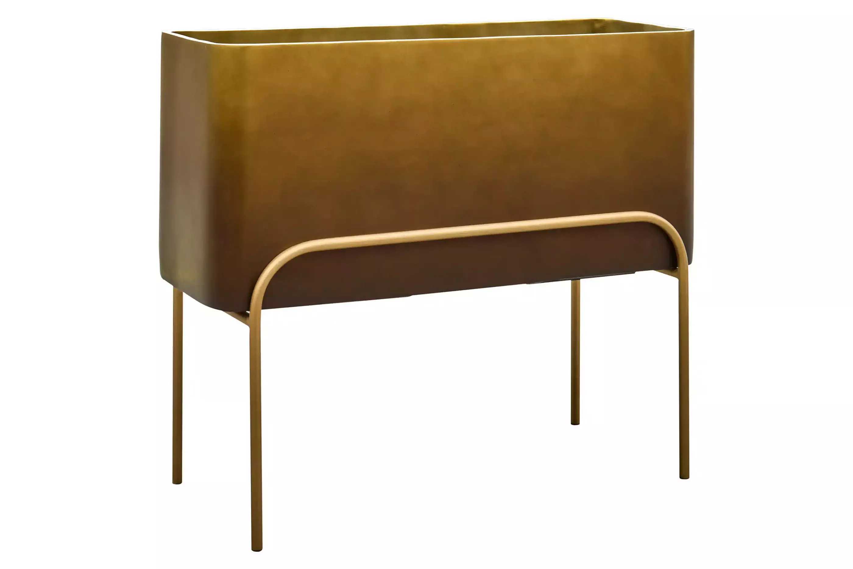 Gradient Large Trough Planter + Plant Stand | Polyresin Indoor Plant Pot