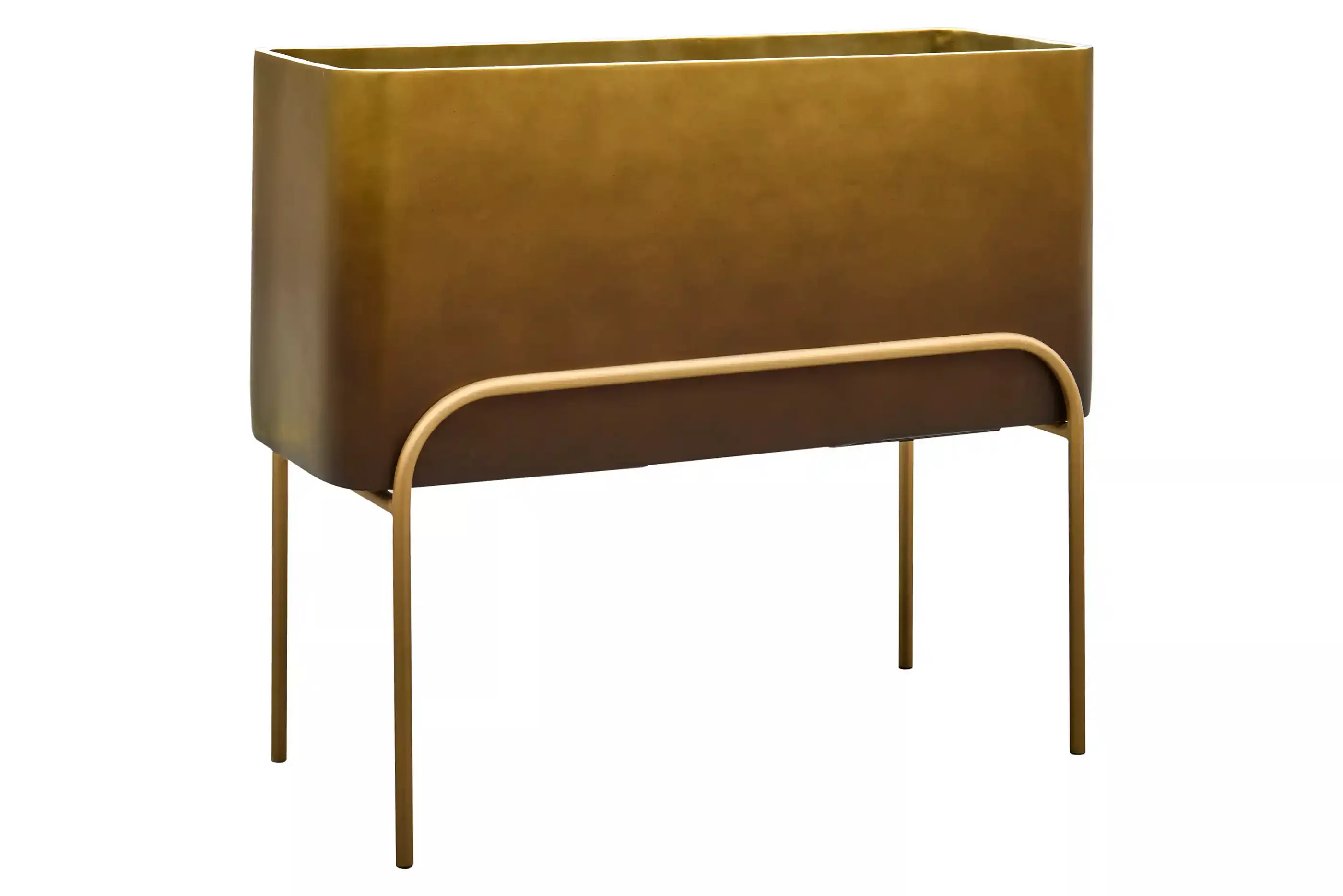 Gradient Large Trough Planter + Plant Stand | Polyresin Indoor Plant Pot
