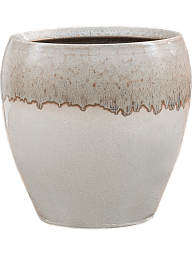 Amora Couple Glazed Clay Round Planter