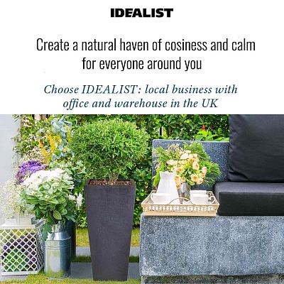 IDEALIST Lite Tall Tapered Contemporary Light Concrete Planter