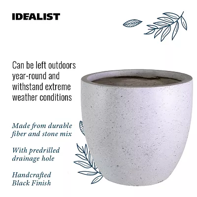 IDEALIST Lite Contemporary Light Concrete Egg Planter