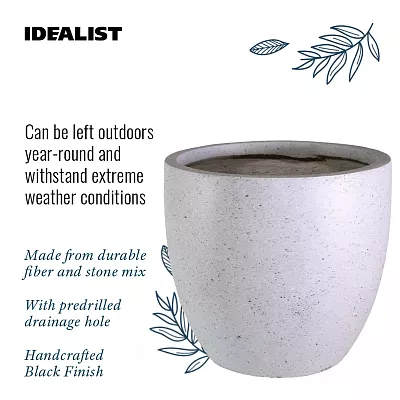IDEALIST Lite Contemporary Light Concrete Egg Planter