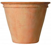 Plain Terracota Fibreglass Lightweight Round Medium Planter Pot Outdoo...