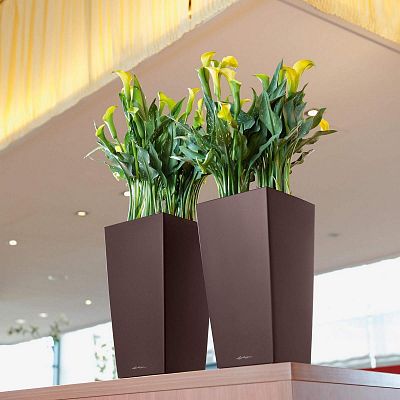 LECHUZA CUBICO Tall Poly Resin Planter Only