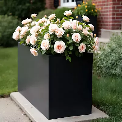 IDEALIST Lite Contemporary Light Concrete Trough Planter
