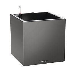 LECHUZA CANTO Premium Low LED Square Poly Resin Self-watering Planter