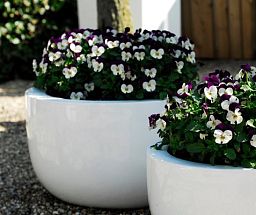 Fiberstone Glossy Round Sunny Planter by Idealist Premium