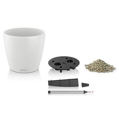 LECHUZA CLASSICO Color Round Poly Resin Self-watering Planter Set