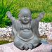 Laughing Baby Monk Moss Washed Outdoor Statue by Idealist Lite L35,5 W25,5 H31,5 cm