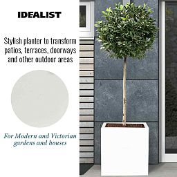 IDEALIST Lite Square Box Contemporary Light Concrete Planter