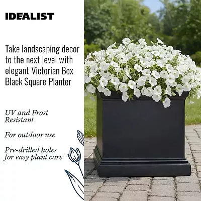 IDEALIST Lite Victorian Box Square Light Stone Outdoor Planter