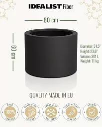 RING Round Outdoor Fiberglass Planter