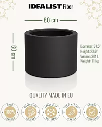 RING Round Outdoor Fiberglass Planter