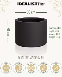RING Round Outdoor Fiberglass Planter