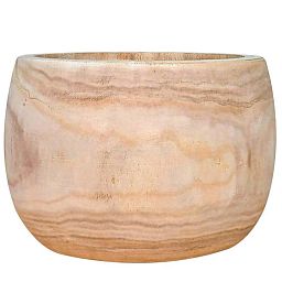 HORTICO ECO Wooden House Planter Round Indoor Plant Pot for House Plants with Waterproof Liner