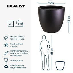 IDEALIST Lite Contemporary Light Concrete Egg Planter