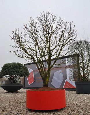 Sydney Outdoor Aluminum Round Planter