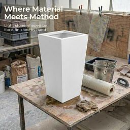 IDEALIST Lite Tall Tapered Contemporary Light Concrete Planter